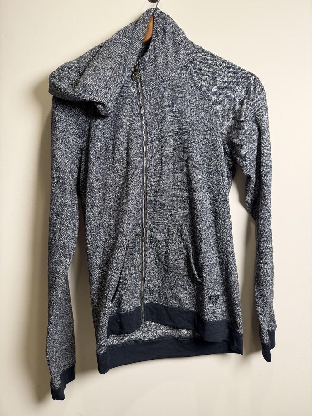 Roxy Gray Marled Full-Zip Hooded Jacket/Hoodie, XL